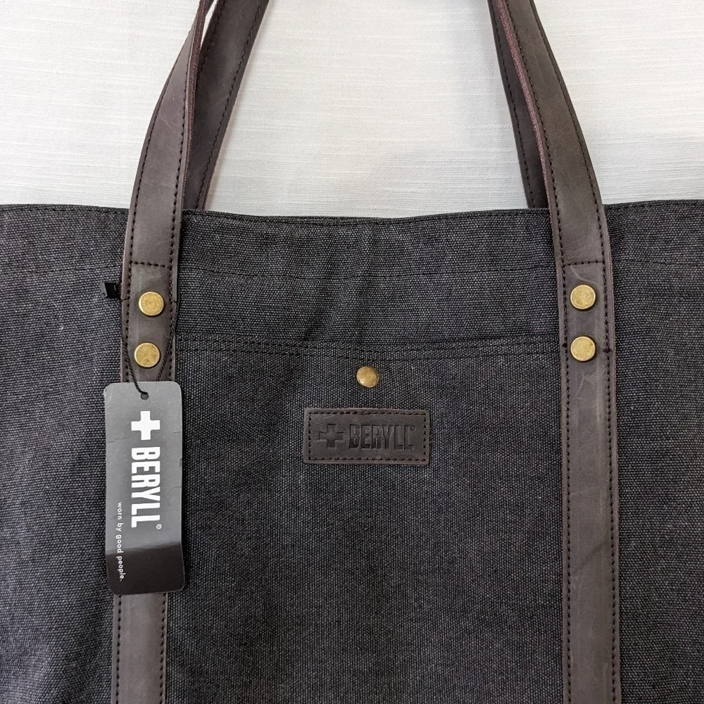 NWT Beryll Distressed‎ Canvas Tote